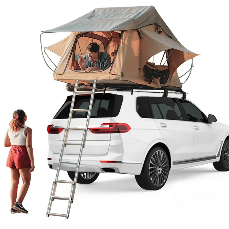 Automatic Open Eagle Shape Car Roof Tent for Self-Driving Tours Waterproof Canvas Fabric with Aluminum Pole